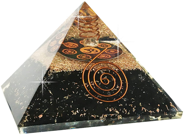 Black Tourmaline Orgone Positive Energy Generator, Orgone Pyramid, Healing Crystals, Chakra Stones, Reiki, Black Tourmaline Meditation Protection